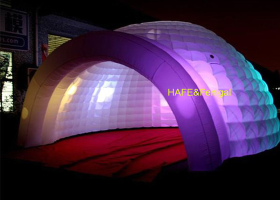 6m X 5m X 4m Oxford Fabric Inflatable Dome Tent With Inner RGB Lighting For Interactive Zones Support Logo