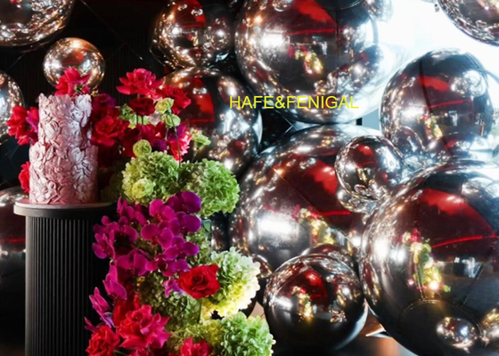 32inches PVC Silver Mirrored Balloons For Hanging From Ceilings Or Trees Or Ground Use
