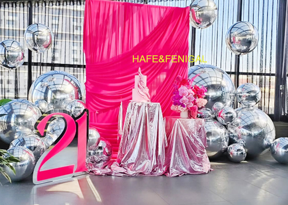 32inches PVC Silver Mirrored Balloons For Hanging From Ceilings Or Trees Or Ground Use