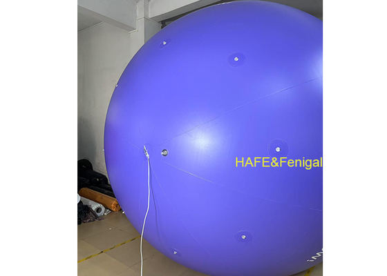 3m PVC Helium-Filled Purple Flying Balloon, Printed With Brand Logo And QR Code
