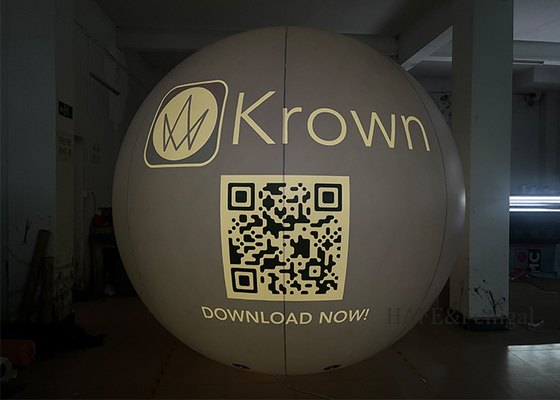 Customizable Inkjet Patterns, Inflatable LED Balloon Lights RGB For Event Decoration And Marketing