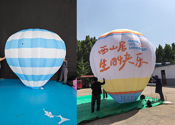 Custom 3m 10ft Hot Air Balloon Shaped Inflatable Advertising Balloon For Advertising Marketing And Atmosphere Decoration