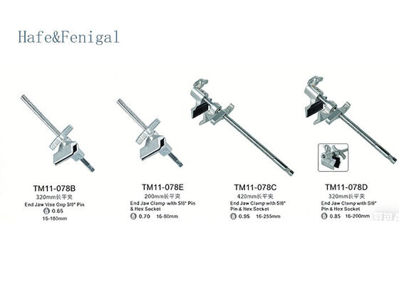 Adjustable Pipe & End Jaw Clamps for Stage, Studio, and Construction Rigging