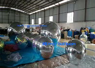 Popular Shining Inflation Silver Hanging Mirrored Balloon Lights Decoration For Dior Show