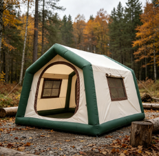 Weather Resistant Inflatable Air Tent for Camping Outdoor Events and Emergency Shelters Featuring Easy Setup and Protection