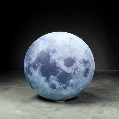 Logo-Ready Wind-Resistant Inflatable LED Light and LED Moon Balloon Light with 1.6m Diameter for Outdoor Events