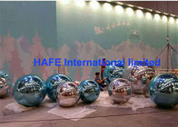 2-10M Subtle Acqua Accents Mirror Ball Balloons Silver Golden For Exhibition Use