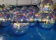 12Ft Size Hanging Mirrored Balloon Lights With Single Color Logo Printing
