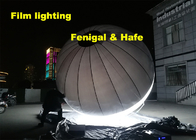 Dimmable White 16cbm Helium Film Balloon Lights For Event Scene