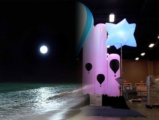 Wedding Decoration Inflatable Light Built In Rgb White Led Dia 1.2 Meter