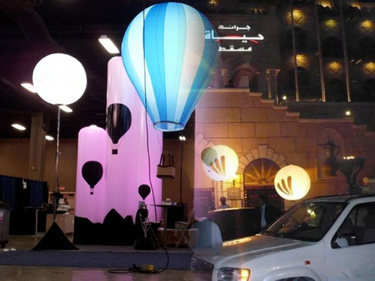 Wedding Decoration Inflatable Light Built In Rgb White Led Dia 1.2 Meter