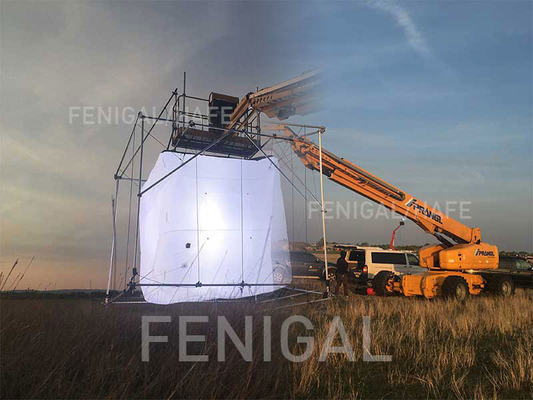 Cube Shape Specialized Filming Industry Led Inflatable Balloon 1200w