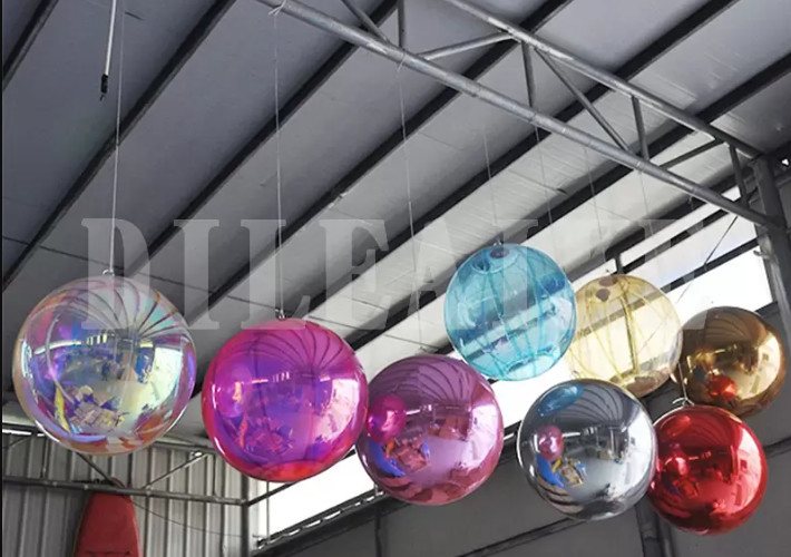 1m 2.5m Diameter Inflatable Mirror Balloon Disco Ball Decoration For Wedding