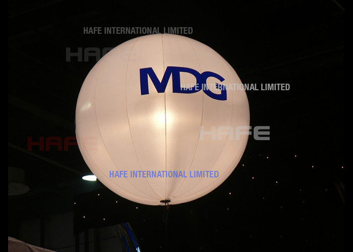 Moon Series Helium Balloon Lights With HMI Lamp , 2400 W LED Flying Balloon Light Decorations