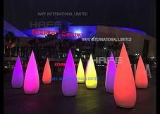 Aero Cone Inflatable Lighting Decoration , LED 100W Social Corporate Event Light Tower