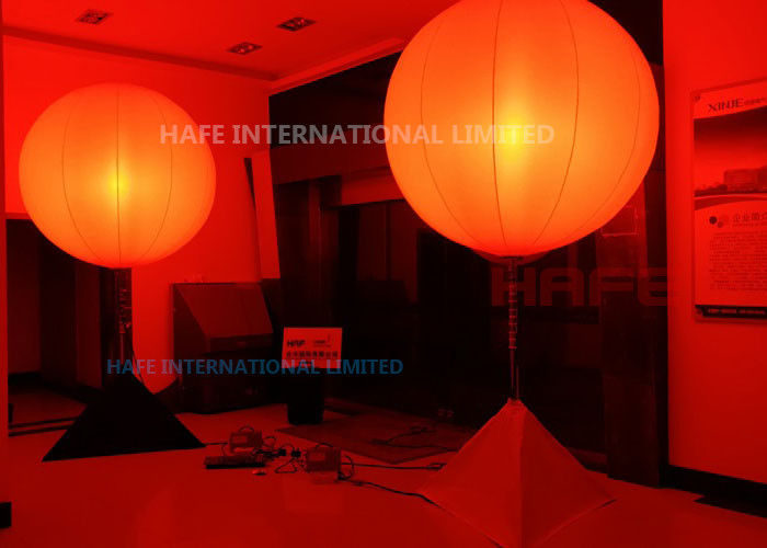 DMX Colored Inflatable Lighting Decoration Glow Balloons In Red Pink Yellow Orange 16 Colors