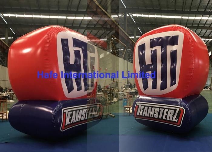 Customize 3m Led Helium Balloons Branding Logo With Blue And Red Color