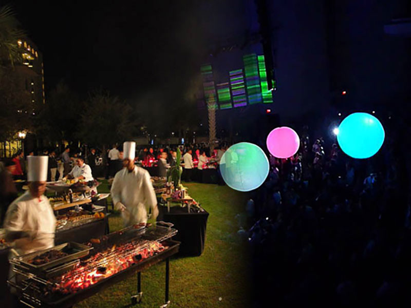Event Illumination Balloon 800w Inflatable Led Light Party Shows Decoration