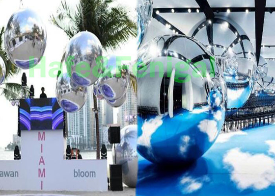 6.5ft Inflatable Mirror Balloon Christmas Decoration Red Green Golden Material Pvc