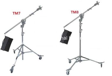 Photography Video Tripod Light Stand , Universal Sandbag Live Boom Stand With Tilt Arm