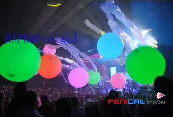 1m 2m Inflatable LED Light Ball For Sporting Events And Concerts Crowd Bounce Spheres