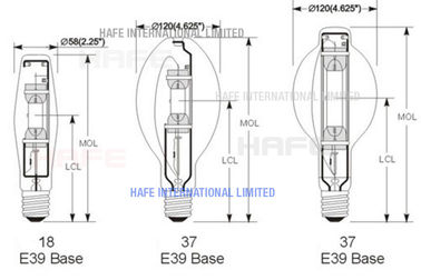 50 - 1500 Watt Metal Hailde Lamps Warm White Street Road Lighting 15000 V / 10000 H