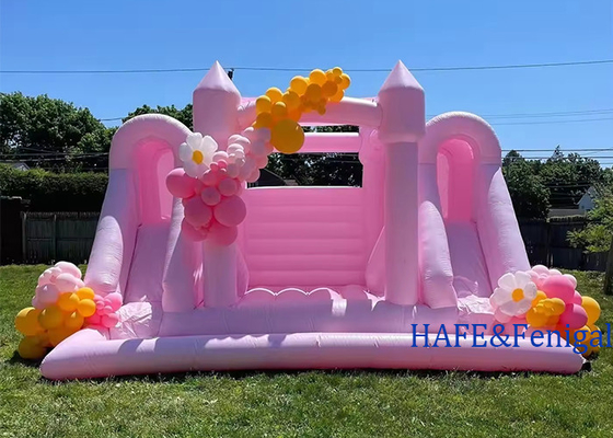 Pink Blue  Wedding Bouncer Inflatable Bounce House With Slide Ball Pit Combo For Party Events