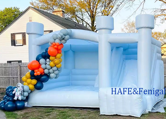 Pink Blue  Wedding Bouncer Inflatable Bounce House With Slide Ball Pit Combo For Party Events