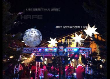 Star Shape Inflatable Lighting Decoration With Polysilk Material 1200W Halogen