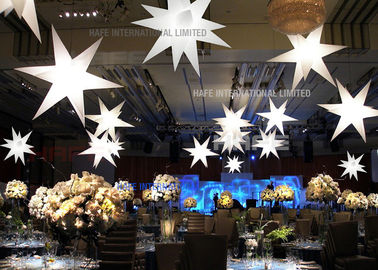 Star Shape Inflatable Lighting Decoration With Polysilk Material 1200W Halogen