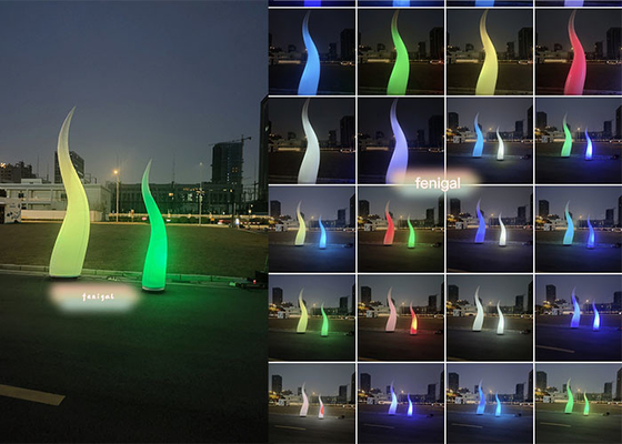 Inflatable Flame LED Balloon Light 50 Cm 1.6ft Base Constant Air-inflated