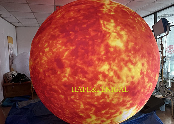 Durable 2.5m / 8ft Inflatable Sun With Light With Continuous Inflation Design