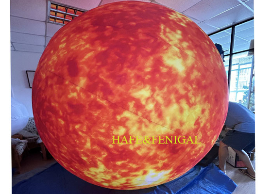 Durable 2.5m / 8ft Inflatable Sun With Light With Continuous Inflation Design
