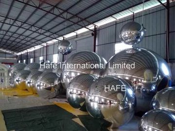 8.2 FT Full Silver Color Mirror Ball Light With 1m -3m Size For Fashion Show