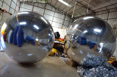 8.2 FT Full Silver Color Mirror Ball Light With 1m -3m Size For Fashion Show