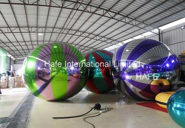 Green Color 12ft Inflatable Mirror Balloon For Environmental Protection Products Press Conference