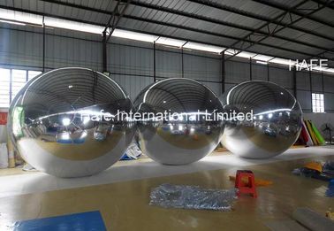 Green Color 12ft Inflatable Mirror Balloon For Environmental Protection Products Press Conference