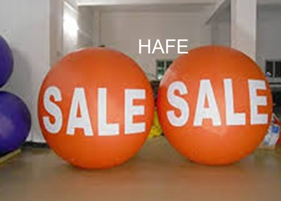 Custom 3m/10ft Helium Ads Balloons With White Or RGB Light Used At A Trade Fair