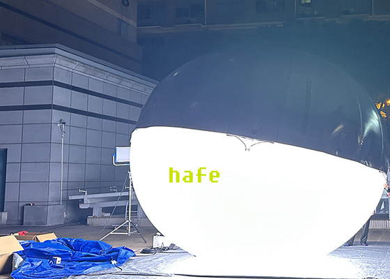 Ellipse Shaped LED 1.8kw Lighting Balloon For Helium Float Use Or Hanging On Crane Use