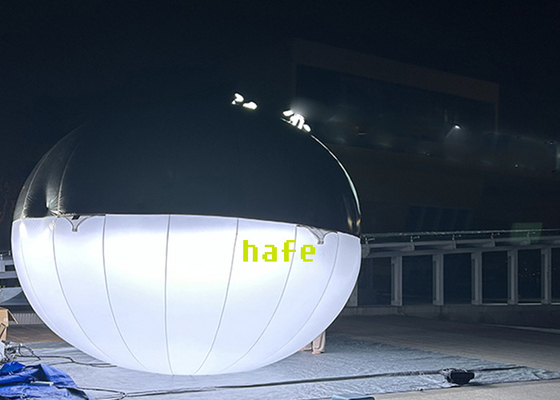 Ellipse Shaped LED 1.8kw Lighting Balloon For Helium Float Use Or Hanging On Crane Use