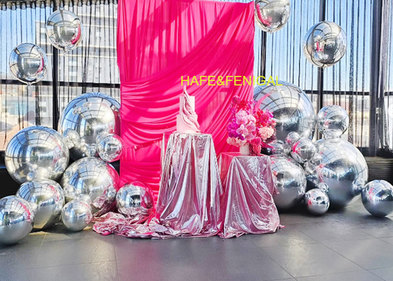 32inches PVC Silver Mirrored Balloons For Hanging From Ceilings Or Trees Or Ground Use