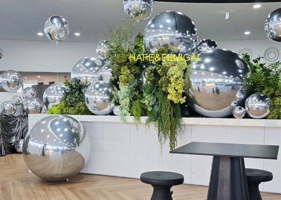 1ft, 2ft, 3ft PVC Silver Mirror Balloons For Indoor Or Outdoor Art Installations