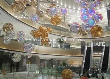 2.5m Diameter Inflatable Mirror Balloon / Events Decoration Silver Reflective Ball