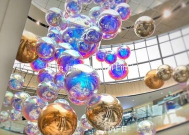 Advertising Silver Inflatable Mirror Balloon Reflective Ball Theme Decoration Use