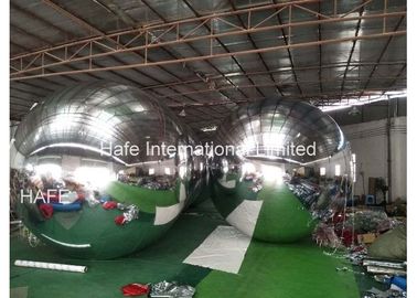 Advertising Silver Inflatable Mirror Balloon Reflective Ball Theme Decoration Use