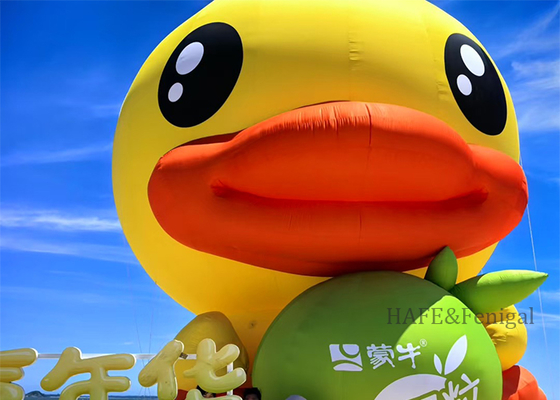 Custom Inflatable Cartoon Yellow Duck, Suitable For Shopping Mall Decoration Brand Marketing Promotionark