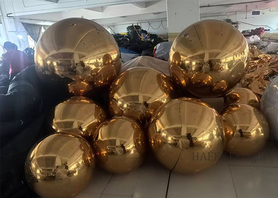 Custom Size PVC Double Layer Silver Mirror Balloon For Event Festival Decoration