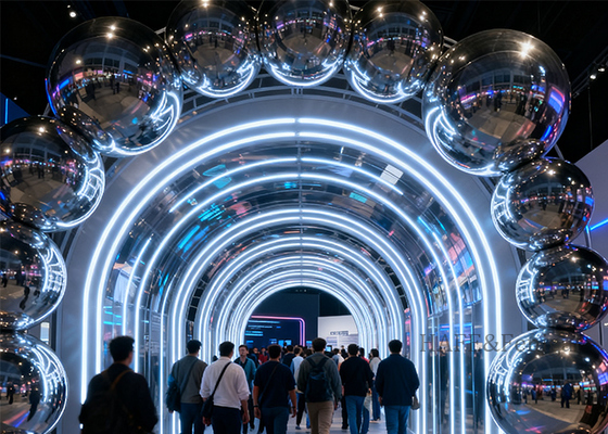 1m 2m 2.5m PVC Inflatable Mirror Balloon Space Atmosphere Decoration