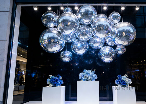 Shiny PVC Inflatable Mirror Balls Are Perfect For Hanging Decorations At Wedding Parties