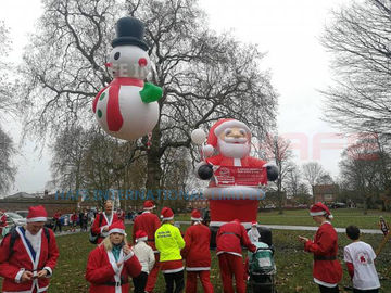 8 M Snow Man Helium Balloon Lights With Full Printing For Events Or Christmas